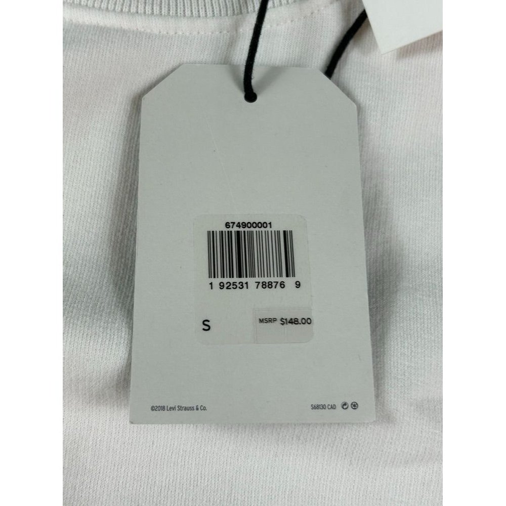 Levi’s Raglan White & Pink Crewneck Sweathirt Mens Size Small - Picture 8 of 11